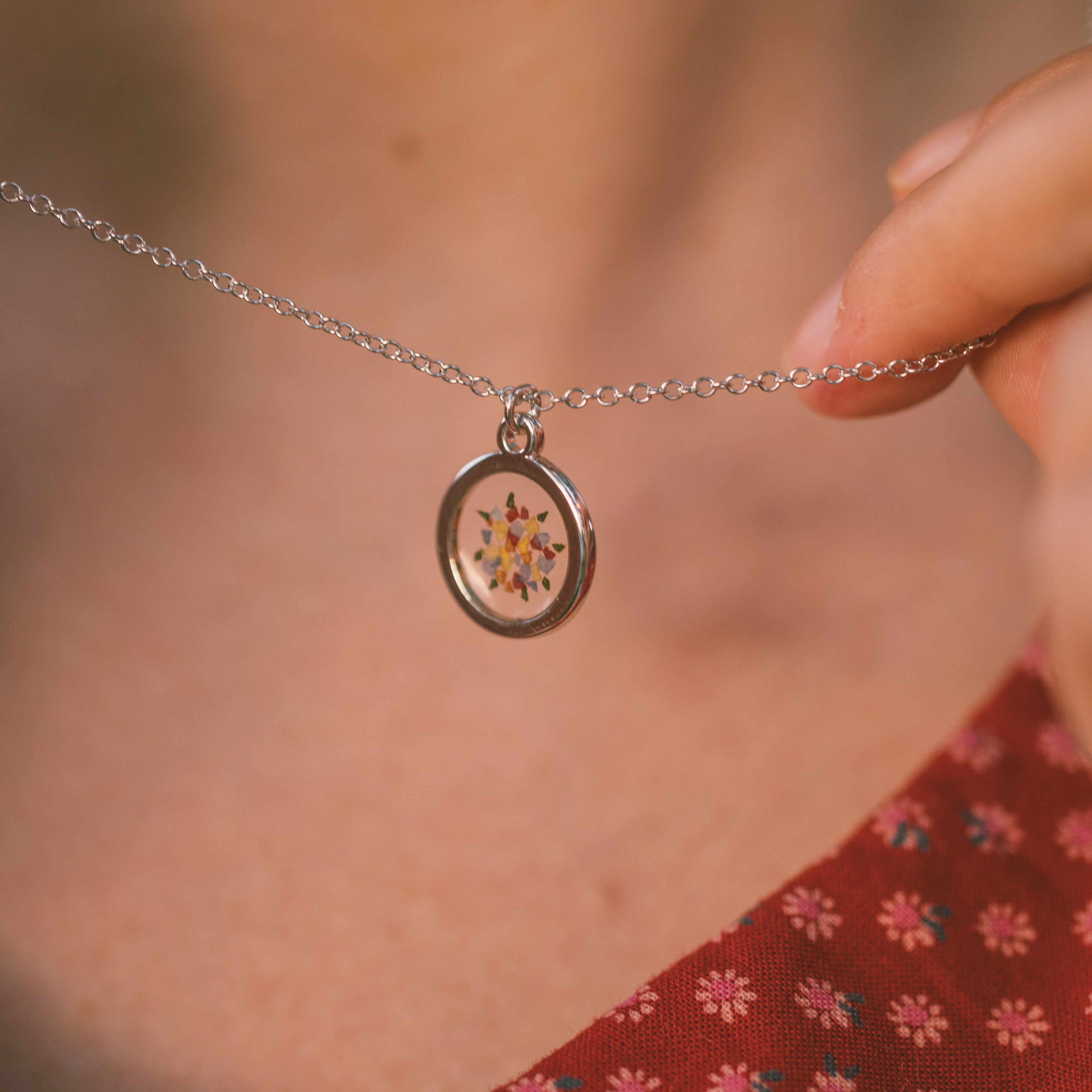 Pressed Floral Necklace - Pressed Floral Wedding Bouquet Preservation